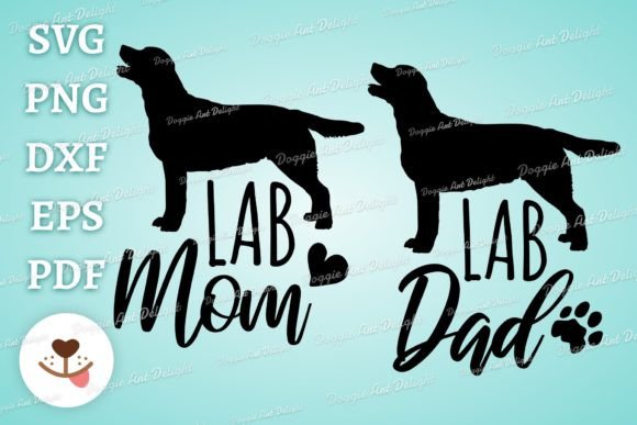 Lab Mom Lab Dad Labrador Png Svg Dxf Graphics