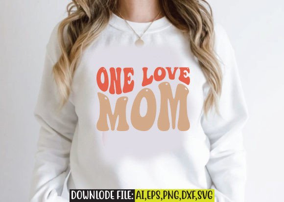 One Love Mom Retro Design Graphics and Crafts Review
